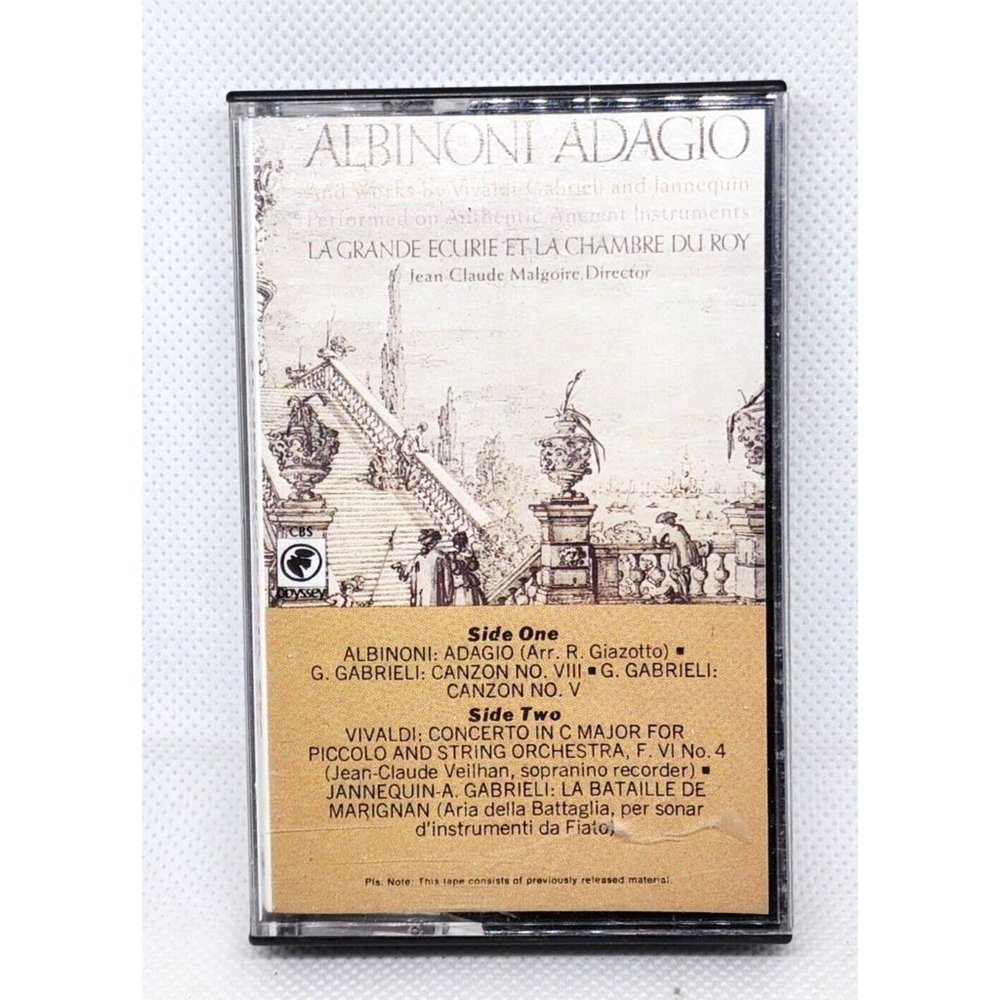 Albinoni Adagio La Grande Ecurie ET La Chambre Du Roy Cassette Tape